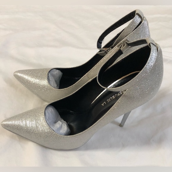 Shoe Republic high heel glitter pumps size: 8.5 - Picture 6 of 9